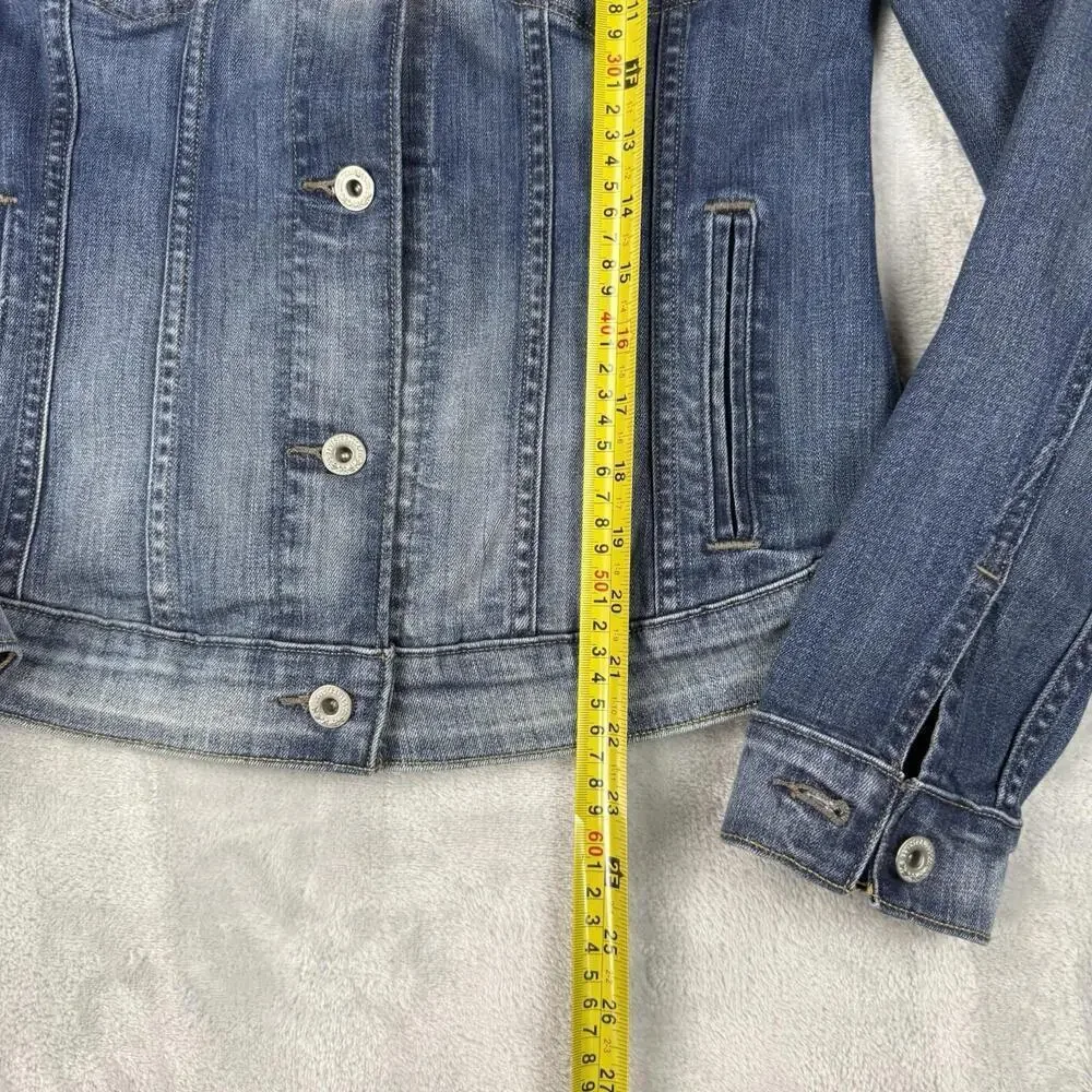 Levis Denim Jacket Women Blue Button Front Trucker Style Jean Jacket Size Small
